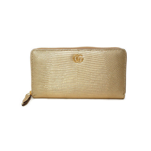 Gucci Marmont Zip Long GG Wallet Lizard - Picture 1 of 5